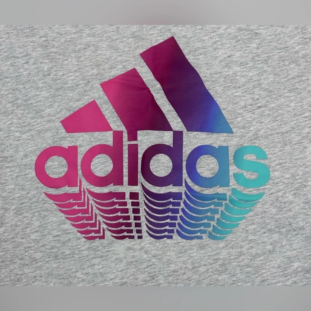 Adidas | Girls' Short Sleeve Dolman Waist Heather T-Shirt | Size Large 14 | NWOT